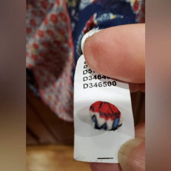 Lucky Brand Floral long sleeve boho peasant blouse top. Sz.S. - Picture 3 of 7